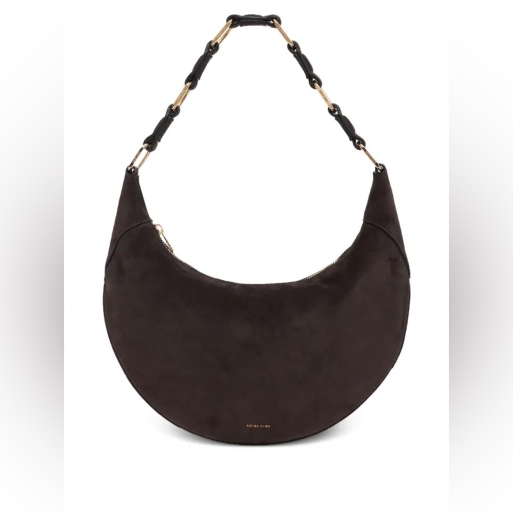 ANINE BING Kate shoulder bag Bag in Dark Brown Suede